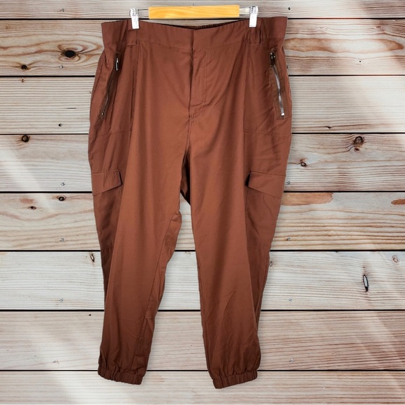 Forever‎ 21 Plus size Brown Cargo Jogger high waist 90s size 4X - Picture 1 of 6